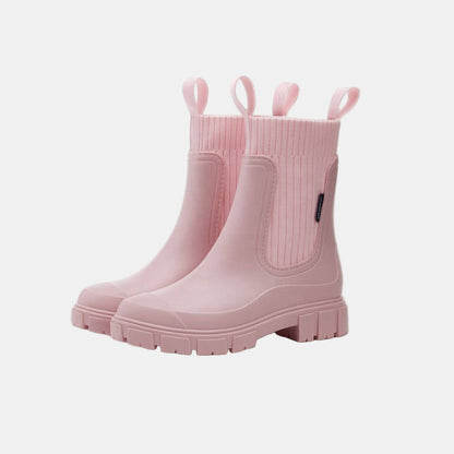 Aurora | Black Ribbed Orthopedic Boots