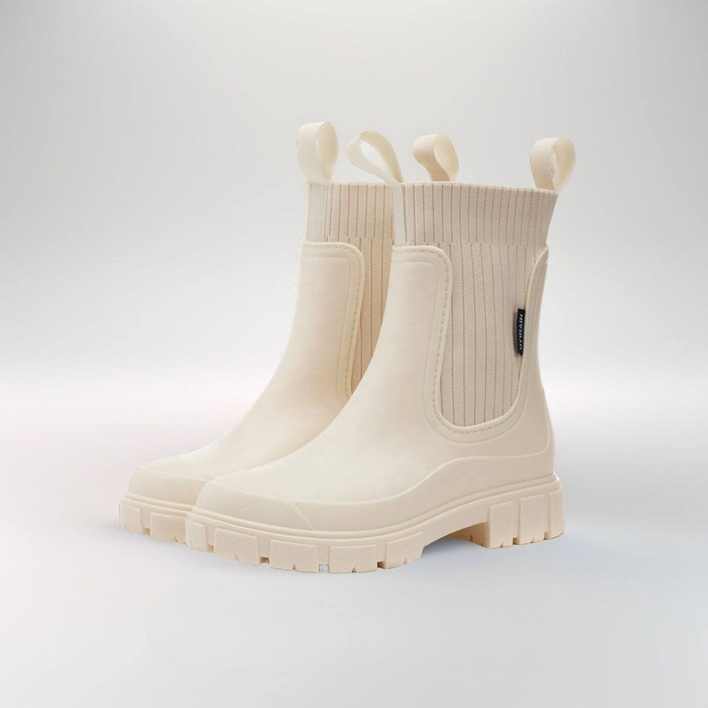 Calantha | Black Ribbed Elegant Boots