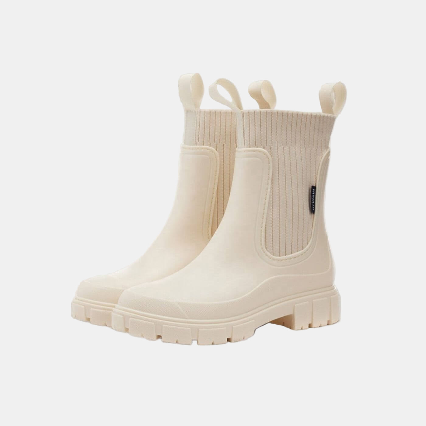 Aurora | Black Ribbed Orthopedic Boots