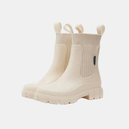 Aurora | Black Ribbed Orthopedic Boots