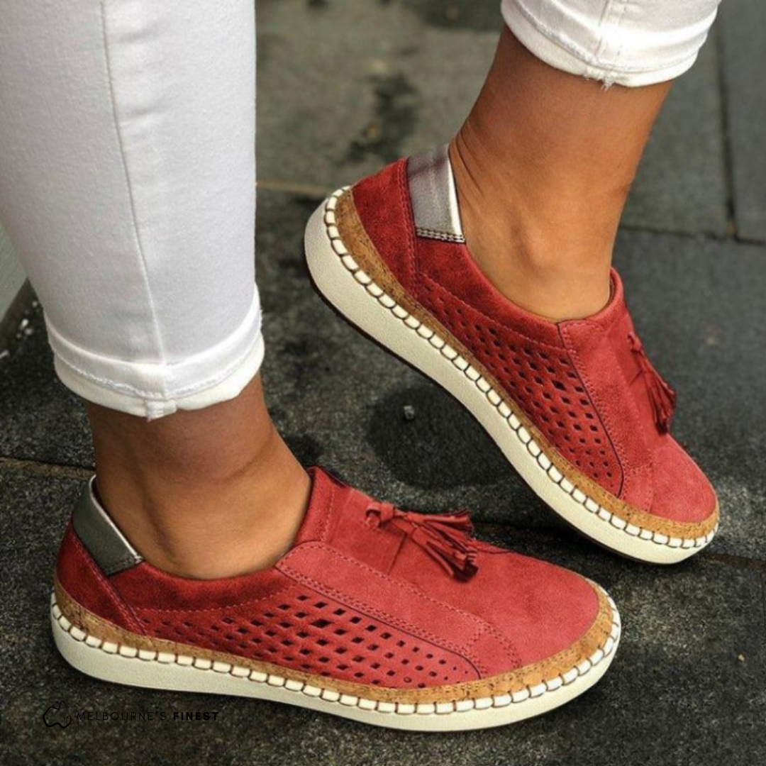 Willow | Women's Olive Slip On Platform Walking Shoes