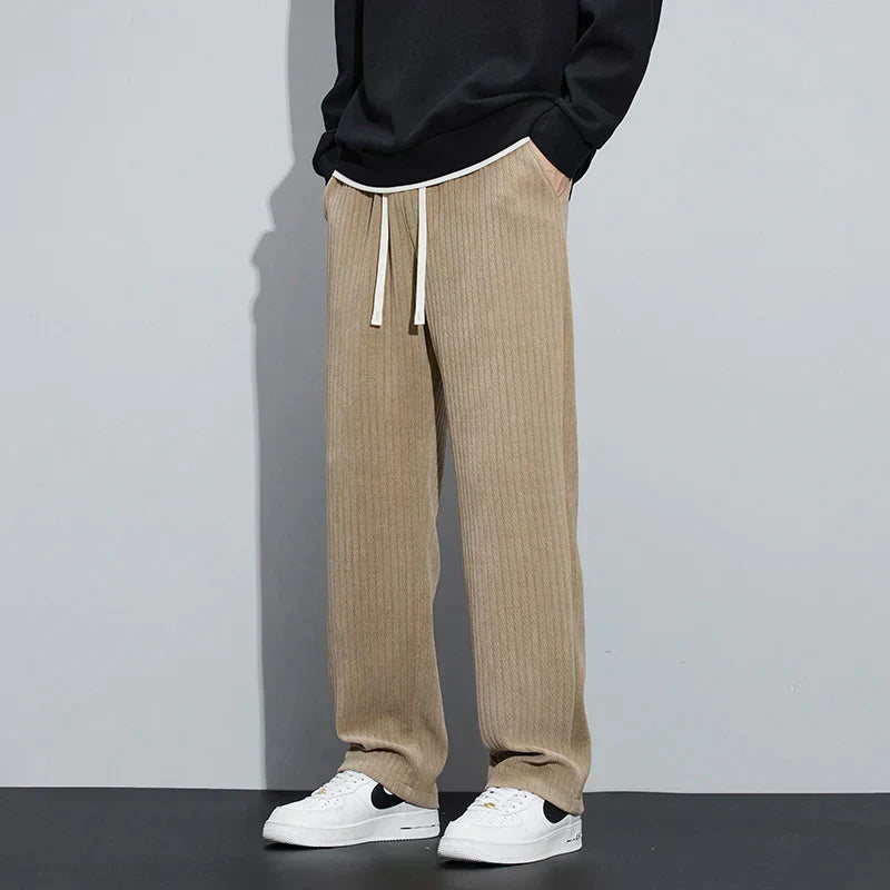 Kaius | Black Velvet Wide-Leg Pants