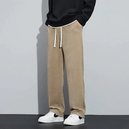 Kaius | Black Velvet Wide-Leg Pants