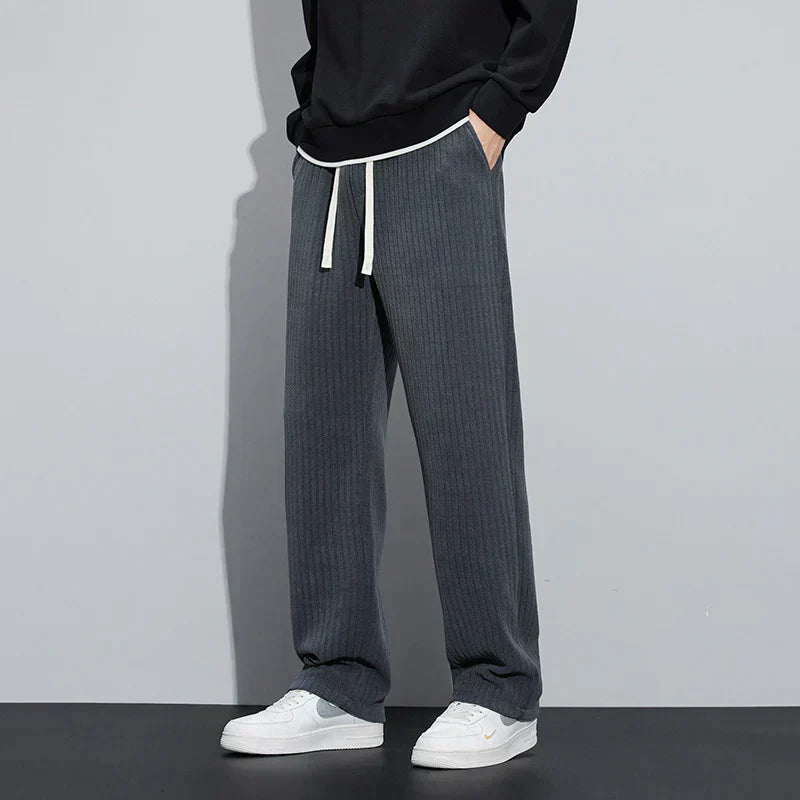Kaius | Black Velvet Wide-Leg Pants