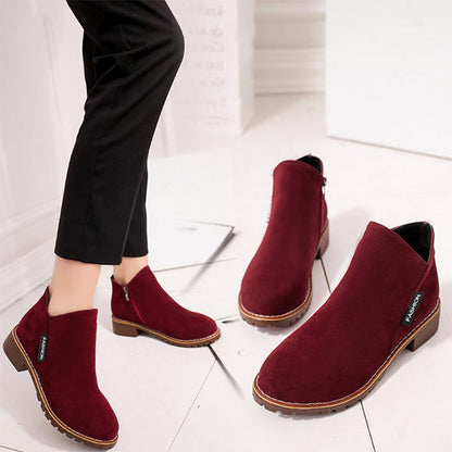 Calantha | Burgundy Suede Orthopedic Boots