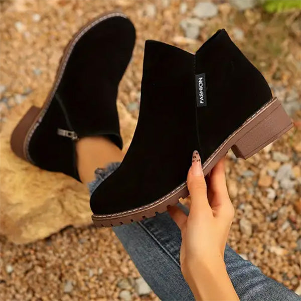 Calantha | Burgundy Suede Orthopedic Boots