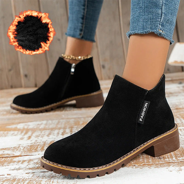 Calantha | Burgundy Suede Orthopedic Boots