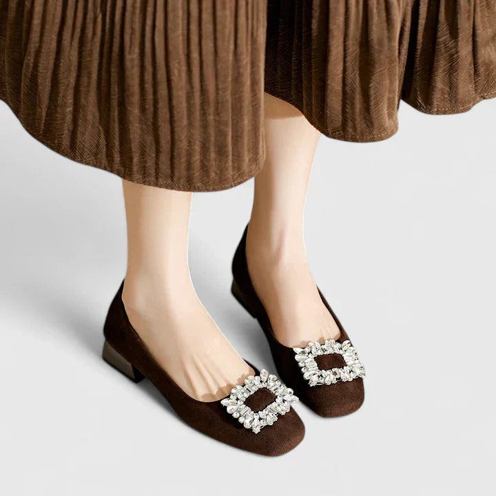 Calantha | Brown Suede Orthopedic Heels