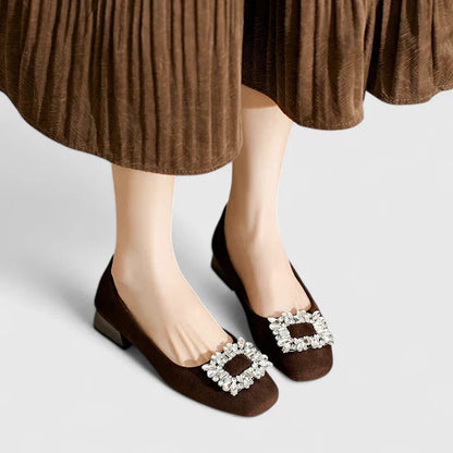 Calantha | Brown Suede Orthopedic Heels