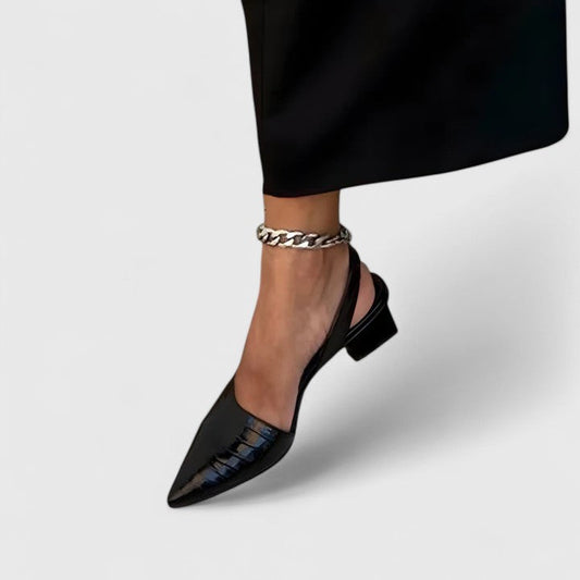 Calista | Elegant Black Cut-Out Sandals