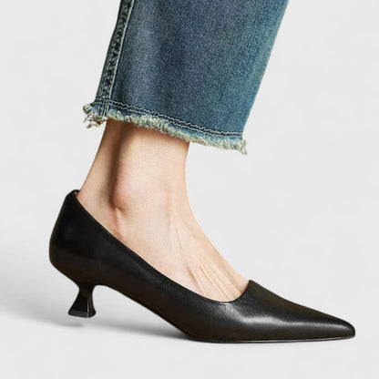 Calantha | Sleek Black Elegant Heels
