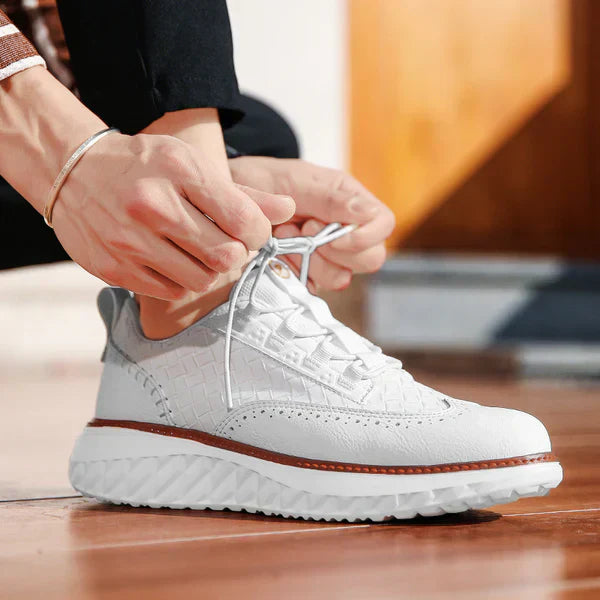 Kairos | Men's Lace Up Denim Platform Walking Sneakers
