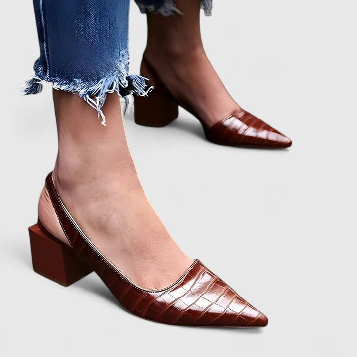 Astrid | Black Pointed-Toe Elegant Sandals