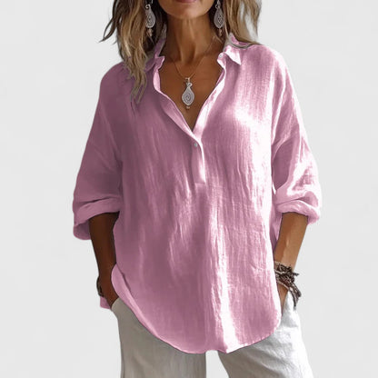 Calista | Soft Pink Elegant Blouse