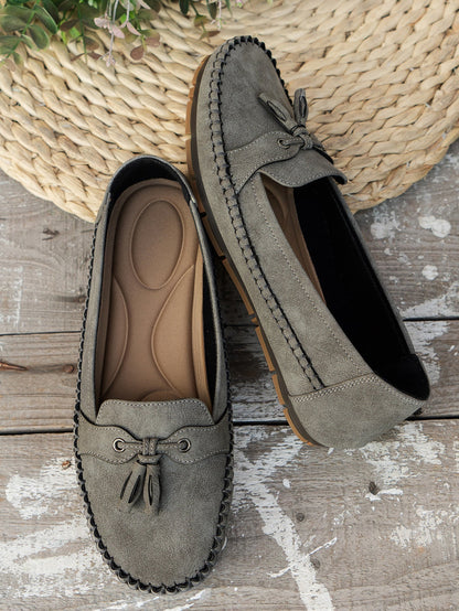 Astrid | Navy Blue Comfortable Soft Moccasins