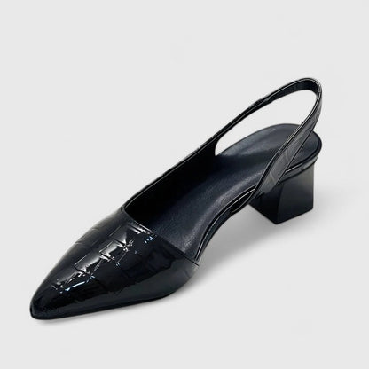 Astrid | Black Pointed-Toe Elegant Sandals