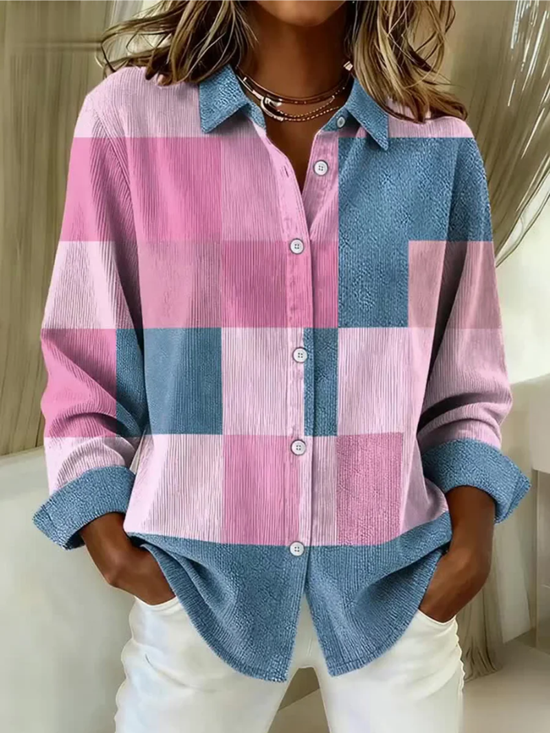 Alethea | Patchwork Knitted Blouse