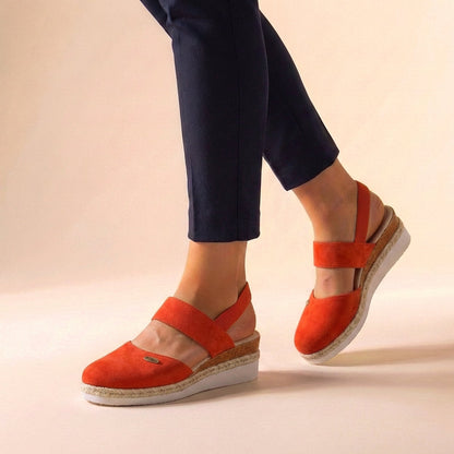 Astrid | Beige Comfort Fit Orthopedic Espadrille Platform Sandals