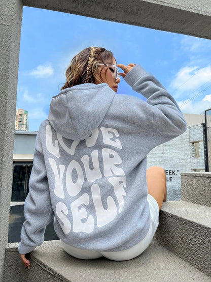 Astrid | Women’s Hoodie in Black with Drawstring Hood and Front Kangaroo Pocket