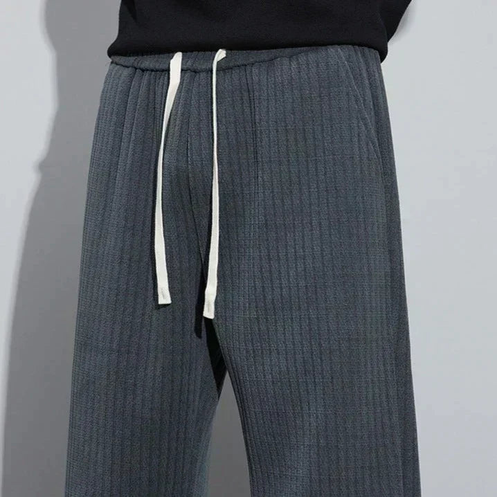 Kaius | Black Velvet Wide-Leg Pants
