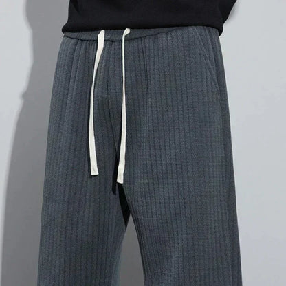 Kaius | Black Velvet Wide-Leg Pants