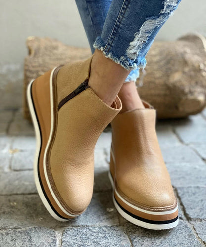 Alvina | Tan Suede Orthopedic Waterproof Boots