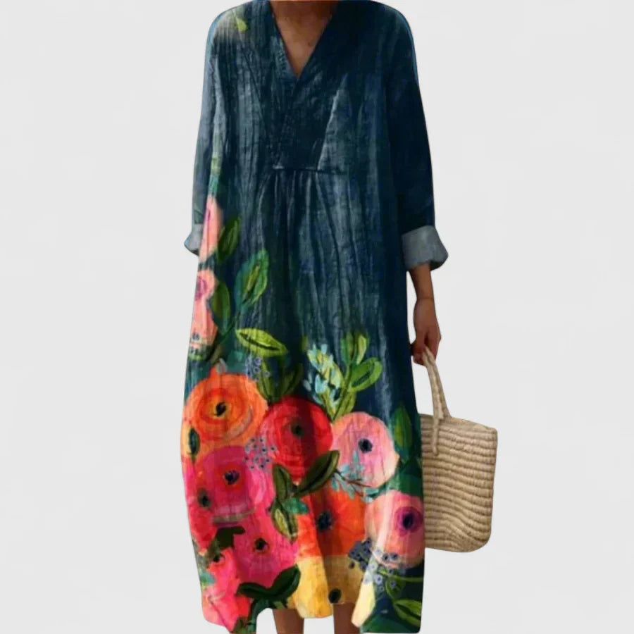 Aurelia | Elegant Maxi Dress in Floral Print