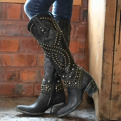 Kaidira | Purple Studded Orthopedic Boots
