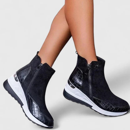 Kalliope | Black Ankle Orthopedic Boots