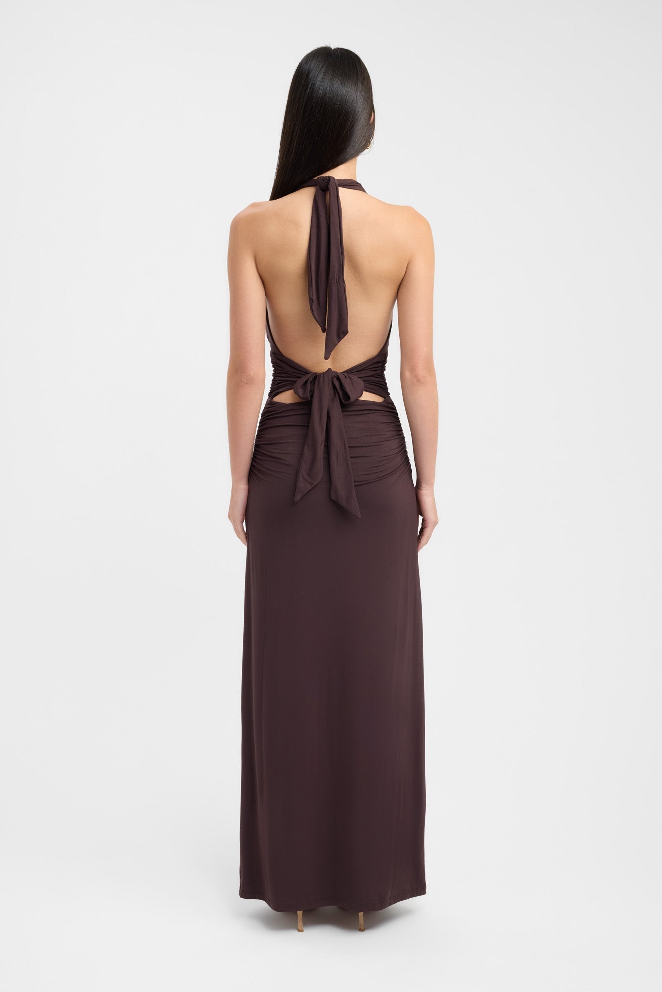 Calantha | Elegant Maxi Dress in Rich Brown