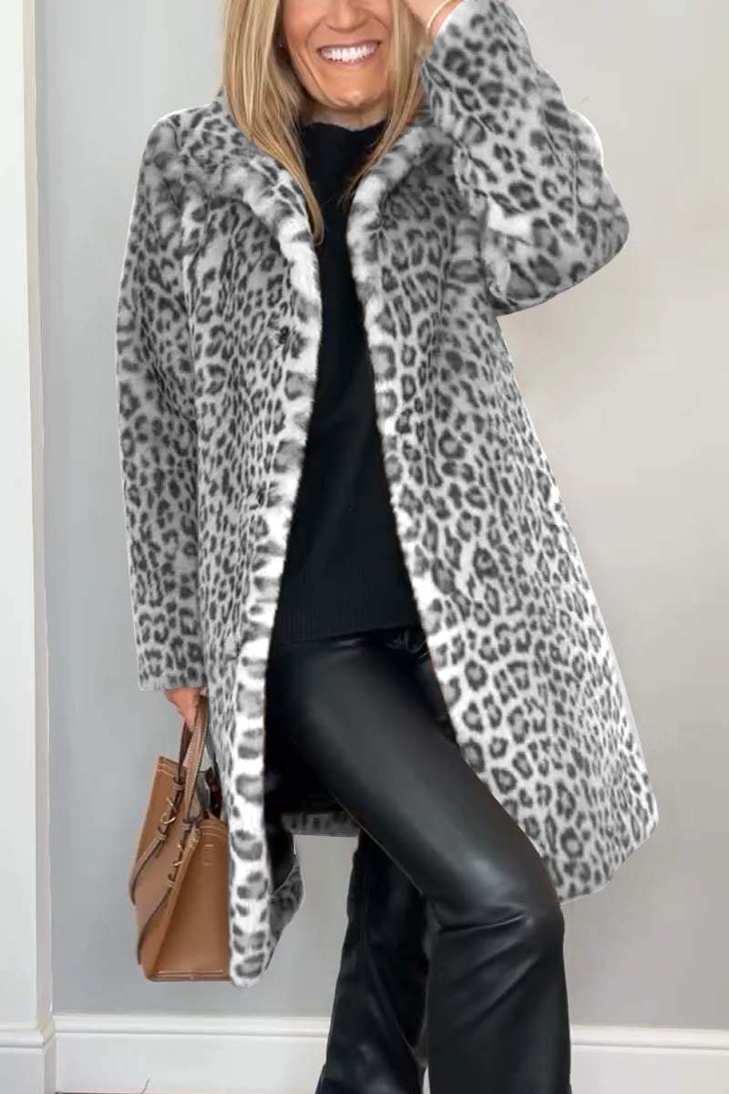 Astrid | Luxurious Faux Fur Leopard Winter Coat