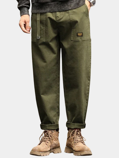 Kaid | Olive Green Classic Cargo Pants