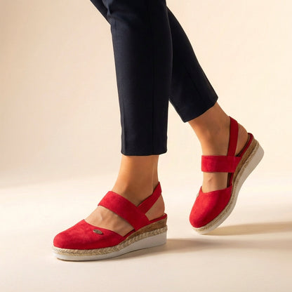 Astrid | Beige Comfort Fit Orthopedic Espadrille Platform Sandals