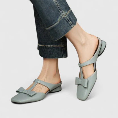 Astrid | Grey Bow Detail Orthopedic Sandals