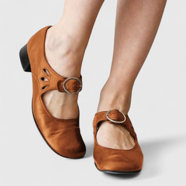 Calista | Elegant Brown Suede Shoes
