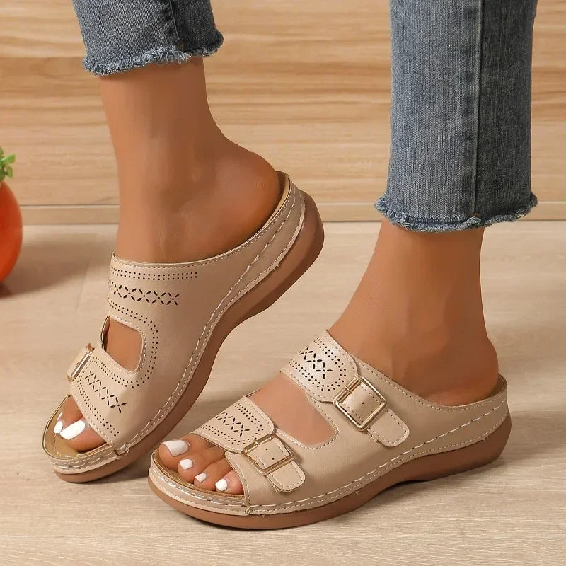 Calista | Black Adjustable Sandals