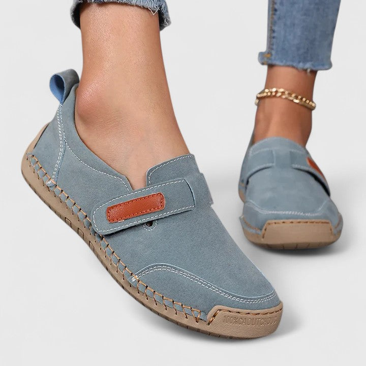 Calantha | Blue Suede Orthopedic Shoes