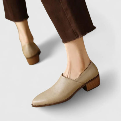 Calantha | Beige Pointed-Toe Orthopedic Shoes
