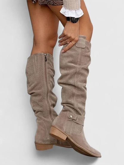 Calantha | Tan Suede Elegant Boots