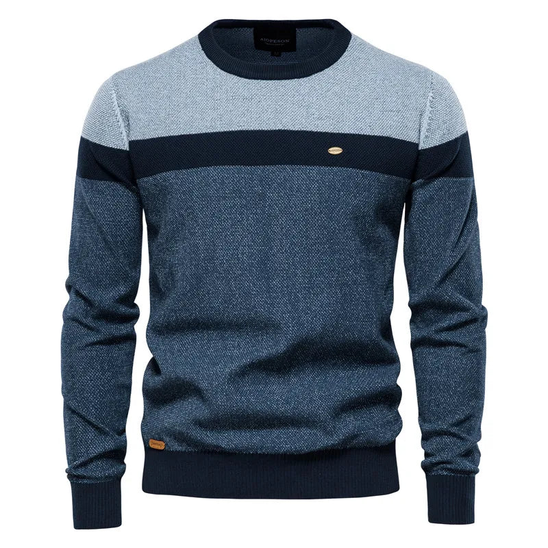 Beckett | Navy Blue Classic Warm Elegance Sweater