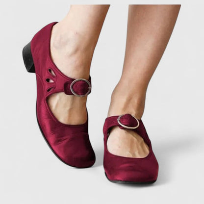 Calanthe | Elegant Tan Cutout Shoes