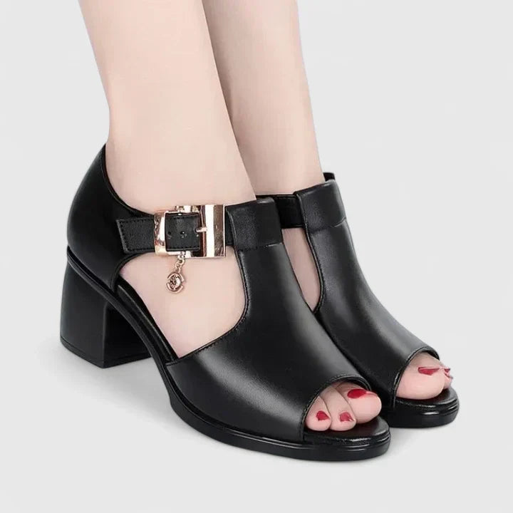 Calantha | Luxe Black Elegant Sandals