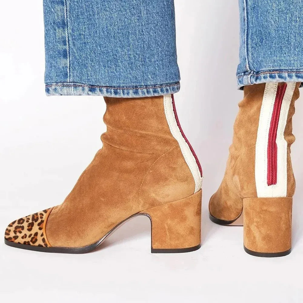 Kaida | Suede Elegant Boots in Honey Yellow
