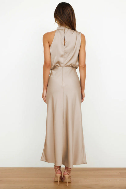 Lumina | Women’s Chic Halter Evening Dress in Sage Green