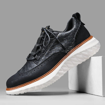 Kairos | Men's Lace Up Denim Platform Walking Sneakers