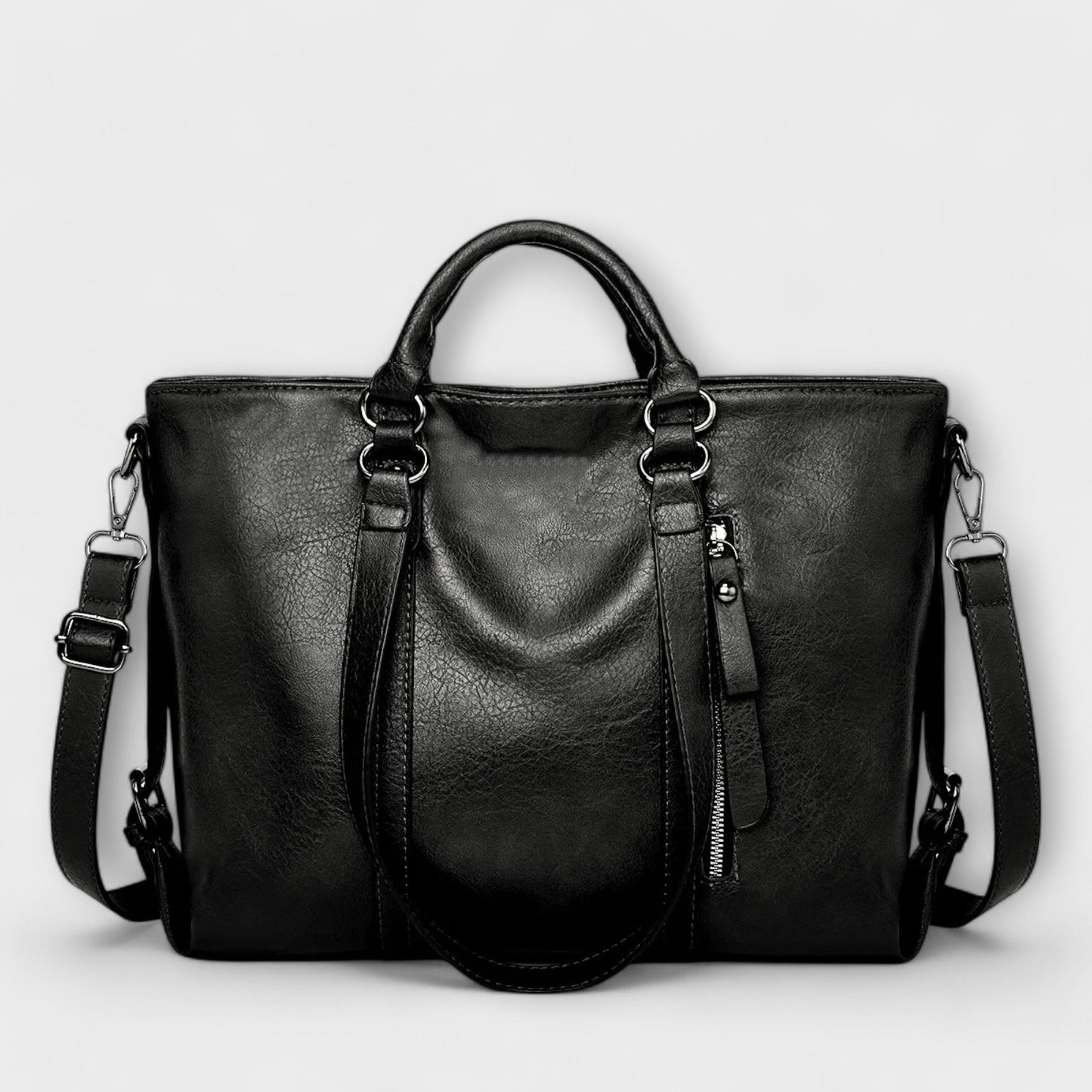 Astrid | Women’s Professional Work Handbag - Rich Brown Leather Tote