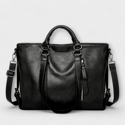 Astrid | Women’s Professional Work Handbag - Rich Brown Leather Tote