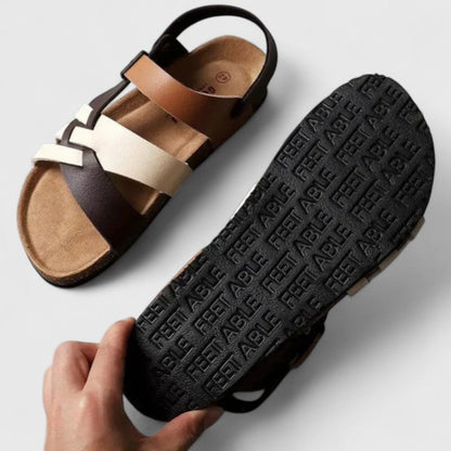 Calantha | Elegant Black Strappy Sandals
