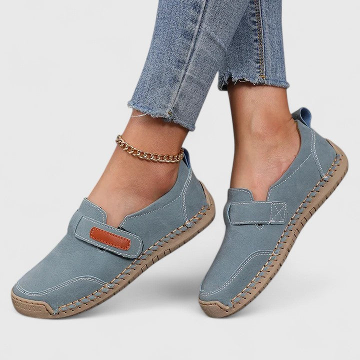 Calantha | Blue Suede Orthopedic Shoes