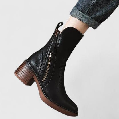Aurora | Black Leather Elegant Boots